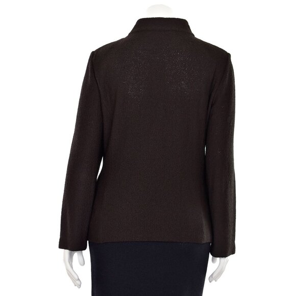 St. John Knits 3-Button Jacket in Dark Brown sz 16 - Picture 8 of 9